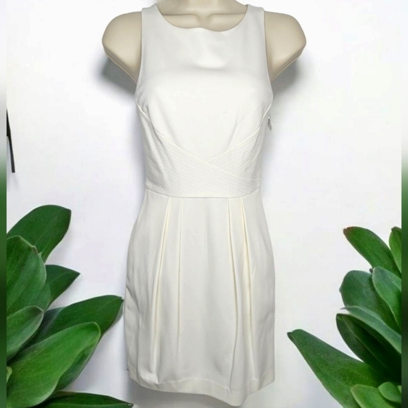 NEW Armani Exchange Cream Sheath Mini Dress Halter Neckline (FAST SHIPPING) - Picture 1 of 10